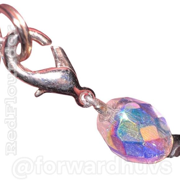 Black and Clear Faceted Rhinestone Necklace With Silver Tone Clasp - Picture 10 of 12